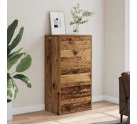 vidaXL Sideboard with 6 Drawers Old Wood 50x34x96 cm Engineered Wood