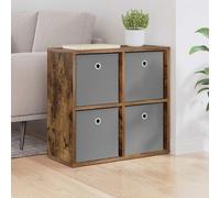 Sideboard Smoked Oak 59.5x27x57cm Engineered Wood 4-Drawer Modern Storage Urban