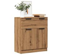 Sideboard Smoked Oak 60x30x70 cm Engineered Wood 1 Drawer 2 Doors CompactUnit XL