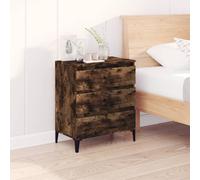 Sideboard Smoked Oak 60x35x70cm Engineered Wood 1 Drawer Compact Storage Matte.