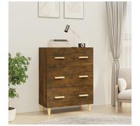 Sideboard Smoked Oak 70x34x90 cm Engineered Wood Compact Storage Cabinet Console