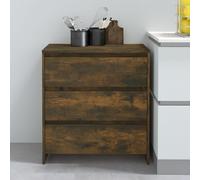 Sideboard Smoked Oak 70x41x75 cm Engineered Wood Storage Cabinet with Top
