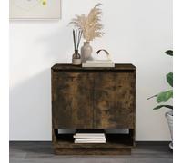 Sideboard Smoked Oak 70x41x75cm Engineered Wood Minimalist Storage Cabinet Slim
