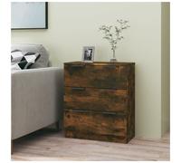 Sideboard Smoked Oak Engineered Wood 60x30x70 cm Modern Compact 3-Drawer Unit