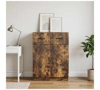 Sideboard Smoked Oak Engineered Wood 66x34.5x87 cm 1 Drawer 2 Door Ample Storage