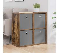 Sideboard Smoked Oak Engineered Wood 68.5x32x67cm 4 Drawer Modern Storage Shelf