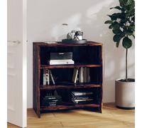 Sideboard Smoked Oak Engineered Wood 70x40.5x75cm 3-Shelf Storage Cabinet for TV