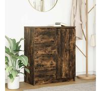 Sideboard Smoked Oak Engineered Wood 71x35x84 cm 4 Drawers 1 Door CompactShelves