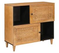 Solid Mango Wood Sideboard Light Brown 33.5x80x75cm Modern Storage Solution