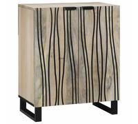 vidaXL Sideboard Walnut 60 x 33.5 x 75 cm Solid Mango Wood, Brown
