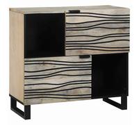 vidaXL Sideboard Brown 80 x 33 x 75 cm Solid mango wood - Yellow, Yellow