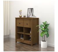 (honey brown) vidaXL Solid Wood Pine Sideboard Home Storage Cabinet Highboard Multi Colours