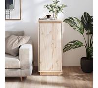 Sideboard Solid Pinewood Natural 31.5x34x75cm Rustic Narrow Storage Cabinet Pro