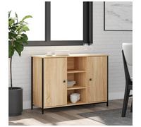Sideboard Sonoma Oak 100x35x70 cm Engineered Wood 2-Door Modern Storage Minimal