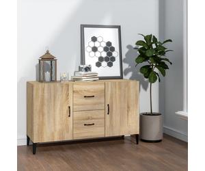 Sideboard Sonoma Oak 100x36x60 cm Engineered Wood Compact Modern Storage Console
