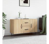Sideboard Sonoma Oak 100x36x60cm Engineered Wood 2 Doors 1 Drawer Matte Handles