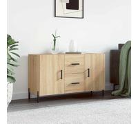Sideboard Sonoma Oak 100x36x60cm Engineered Wood Cabinet with Metal Legs Storage