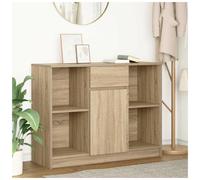 Sideboard Sonoma Oak 101x35x76 cm Engineered Wood 1 Door 1 Drawer Ideal Entry