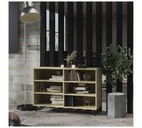 Sideboard Sonoma Oak 103.5x35x70cm Engineered Wood Modern Tapered Legs Beige 1pc
