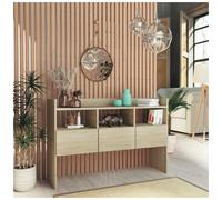 Sideboard Sonoma Oak 105x30x70cm Engineered Wood 1 Drawer Modern Storage Compact