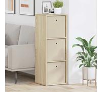 Sideboard Sonoma oak 35x32x99.5cm Engineered Wood 3 Drawers Modern Storage Unit