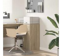 Sideboard Sonoma Oak 38x34x75cm Compact Modern Storage Cabinet with Drawer Slim