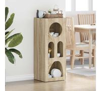 Sideboard Sonoma Oak 40x35x100.5cm Engineered Wood Slim Minimalist Storage Unit
