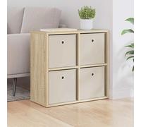 Sideboard Sonoma Oak 59.5x27x57 4 Drawer Engineered Wood Compact Storage Stylish