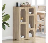 Sideboard Sonoma Oak 59x35x100.5cm Engineered Wood Modern Storage Cabinet Dining
