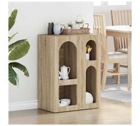 Sideboard Sonoma Oak 59x35x80.5cm Engineered Wood Modern Storage Cabinet Buffet