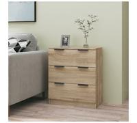 Sideboard Sonoma Oak 60x30x70 cm Engineered Wood Slim Storage with 3 Drawers Now