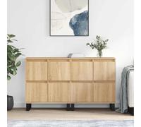 Sideboard Sonoma Oak 60x35x70cm Engineered Wood 4-Door Compact Storage Hallway