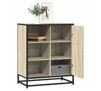 Sideboard Sonoma Oak 62x35x76cm Engineered Wood Metal Industrial Storage Cabinet