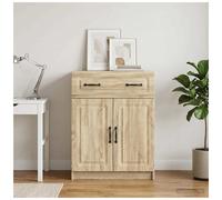 Sideboard Sonoma Oak 66x34.5x87cm Engineered Wood 1 Drawer 2 Door Modern Storage
