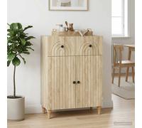 Sideboard Sonoma Oak 66x34.5x90cm Engineered Wood 1 Drawer 2 Door Storage Shelf