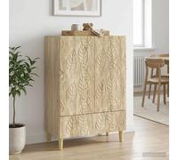 Sideboard Sonoma oak 66x34.5x95 cm Engineered wood eucalyptus legs Vintage retro