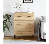 Sideboard Sonoma Oak 69.5x34x90 cm Engineered Wood Iron Legs Drawer Storage Top