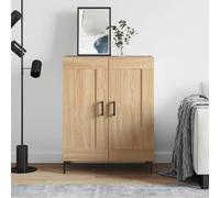 Sideboard Sonoma Oak 69.5x34x90 cm Engineered Wood Metal Storage Cabinet SlimBox