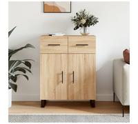 Sideboard Sonoma oak 69.5x34x90 cm Engineered wood with metal legs with drawers