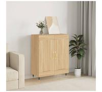 Sideboard Sonoma Oak 69.5x34x90cm Engineered Wood 2 Door Contemporary Storage UK