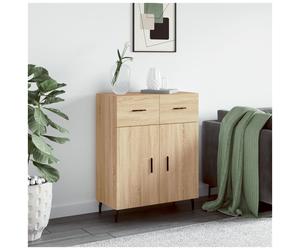 Sideboard Sonoma Oak 69.5x34x90cm Engineered Wood 2 Doors 1 Drawer Scandi Retro