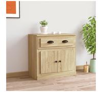 Sideboard Sonoma Oak 70x35.5x67.5cm Engineered Wood 2 Doors 1 Drawer Modern Slim