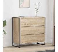 Sideboard Sonoma Oak 79x36x75.5cm Engineered Wood Steel Legs Drawer Rustic Large