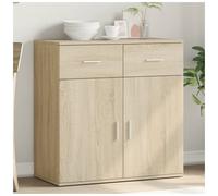 Sideboard Sonoma Oak 79x38x80 cm Engineered Wood, 2 Drawers 2 Doors Modern Style