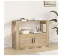Sideboard Sonoma Oak 80x30x60cm Engineered Wood 2-Door Modern Storage with shelf