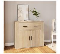 Sideboard Sonoma Oak 80x33x70cm Engineered Wood 2 Doors 1 Drawer Storage Modern