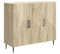 Sideboard Sonoma Oak 89x34.5x80 cm Engineered Wood 3-Door Vintage Storage Unit