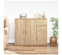 Sideboard Sonoma Oak 91x29.5x75cm Engineered Wood Storage Cabinet, Slim Modern.