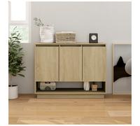 Sideboard Sonoma Oak 97x31x75cm Engineered Wood 3-Door Rustic Storage Unit Large