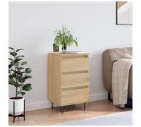 Sideboard Sonoma Oak Engineered Wood & Iron 40x35x70cm Rustic 1 Drawer Vintage.